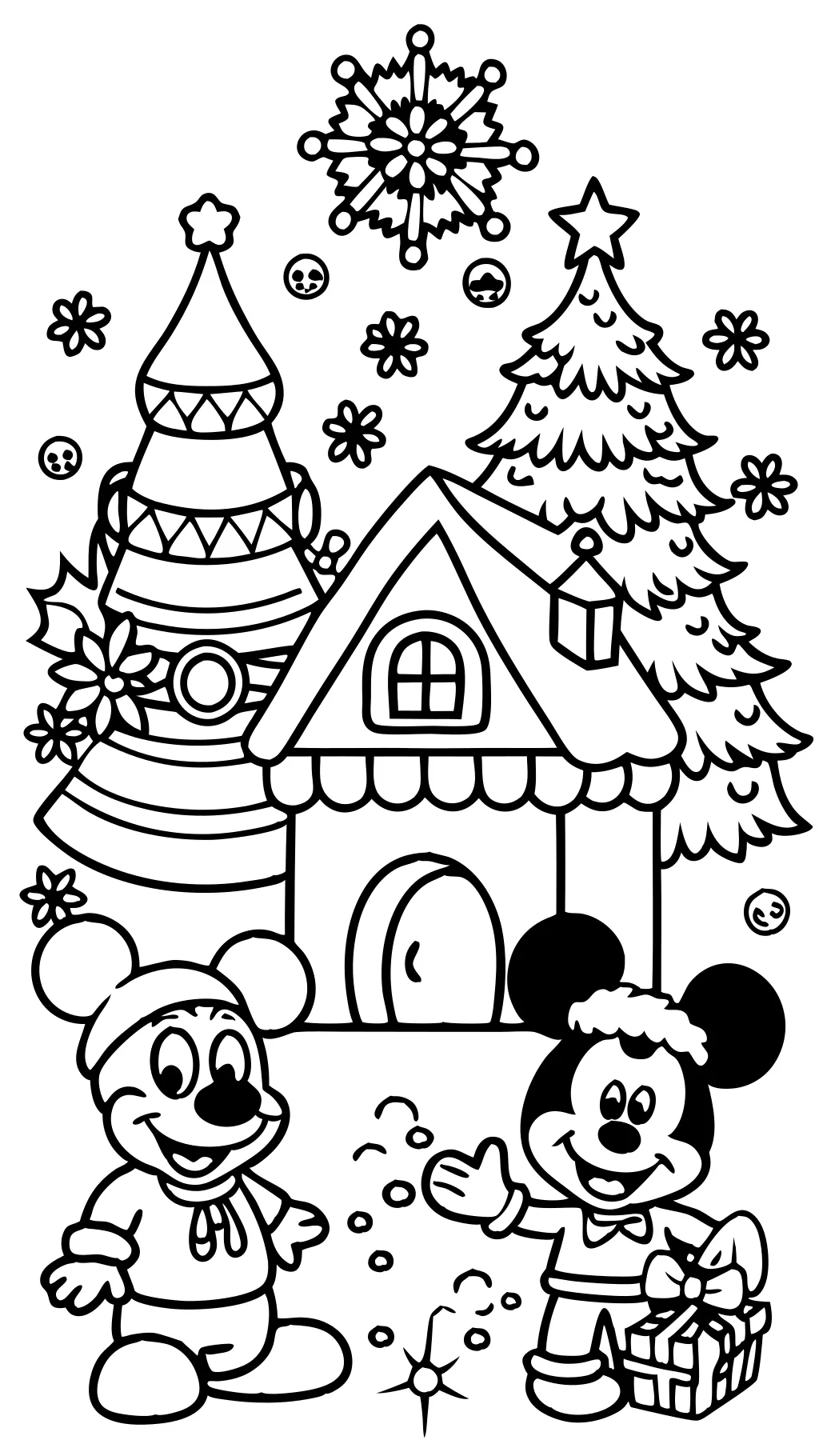 páginas para colorear de Navidad de Disney gratis